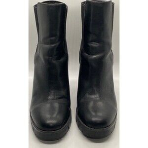 Zara Basic black Slip On platform Ankle Heeled boots EU 39 Women’s Fits 7.5US